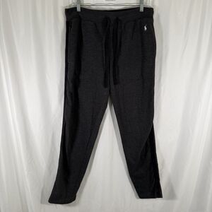 Polo Ralph Lauren Sweatpants Men's Medium Grey Pull On Drawstring Pockets Cotton